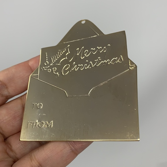 LilliKins Merry Christmas metal & paper cards vtg - Picture 3 of 16